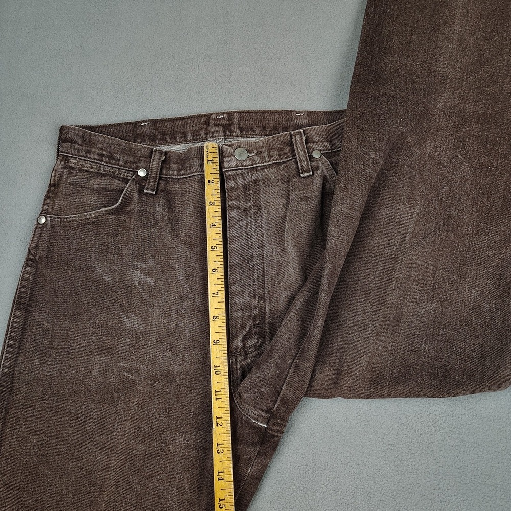 Vintage Wrangler MWZ Jeans 30x30 Cocoa Brown Denim Cowboy Cut Rodeo USA Made 90s - Picture 5 of 10